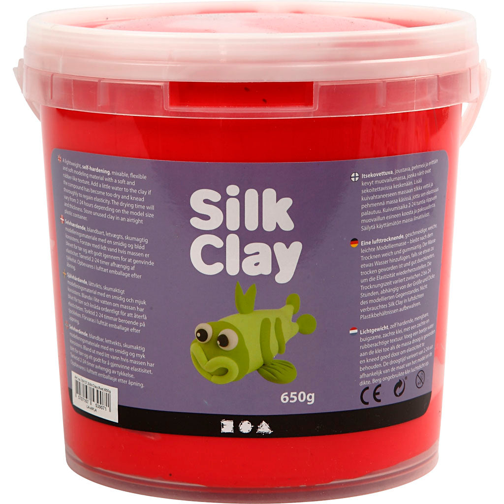 Silk clay , rood, 650 gr