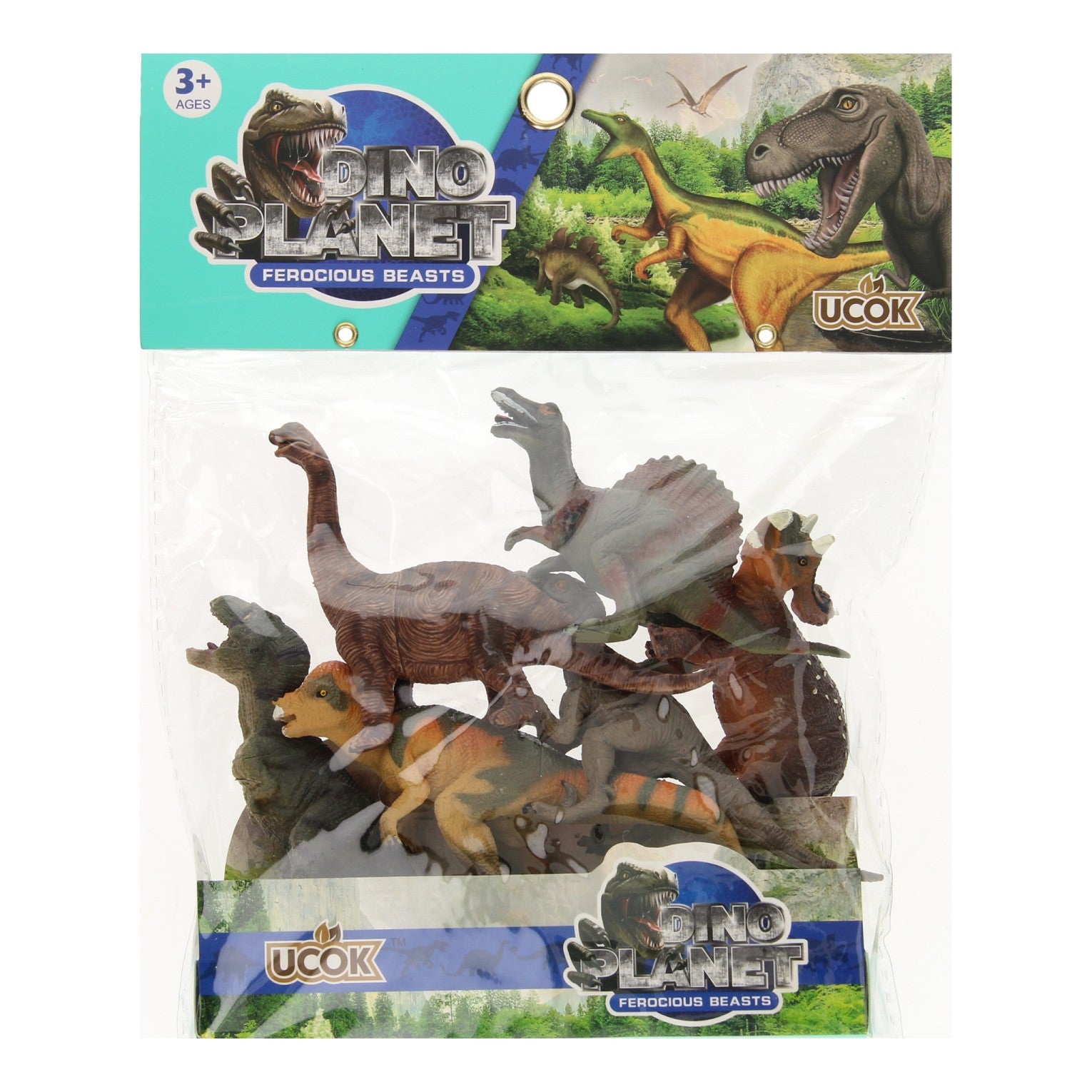 Luxus-Dinosaurier-Spielset, 6-teilig.
