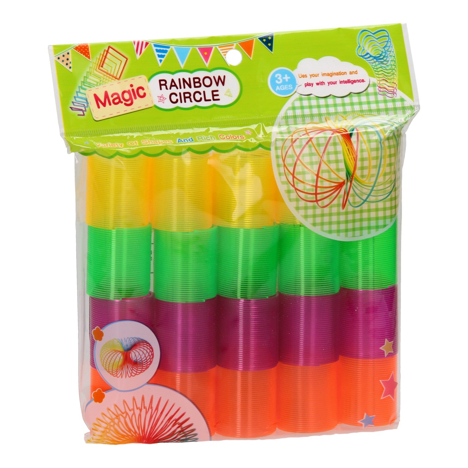 Regenbogen-Treppenfeder, 20 Stück.