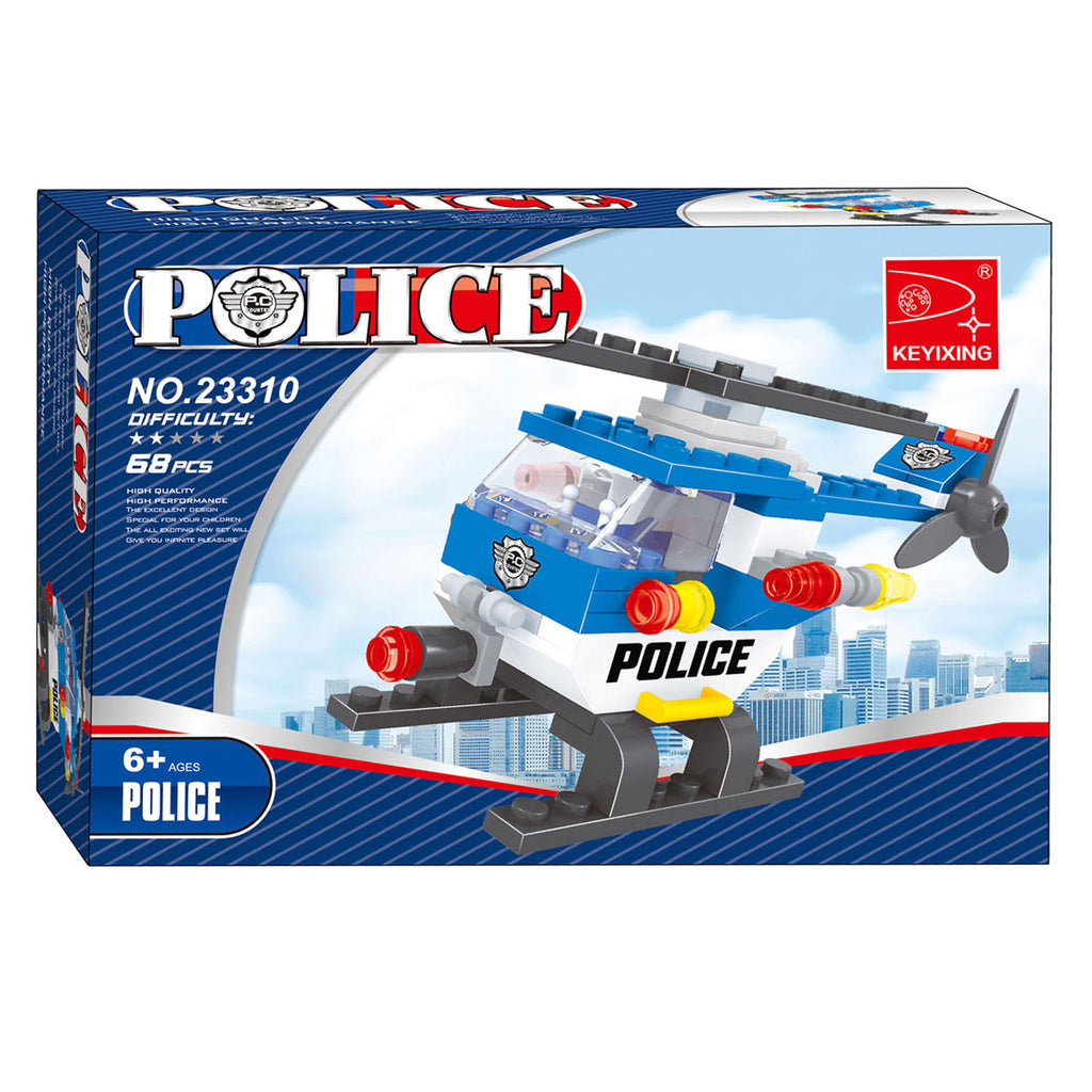 Lobbes Polizeihubschrauber-Bausatz - 68 Teile.