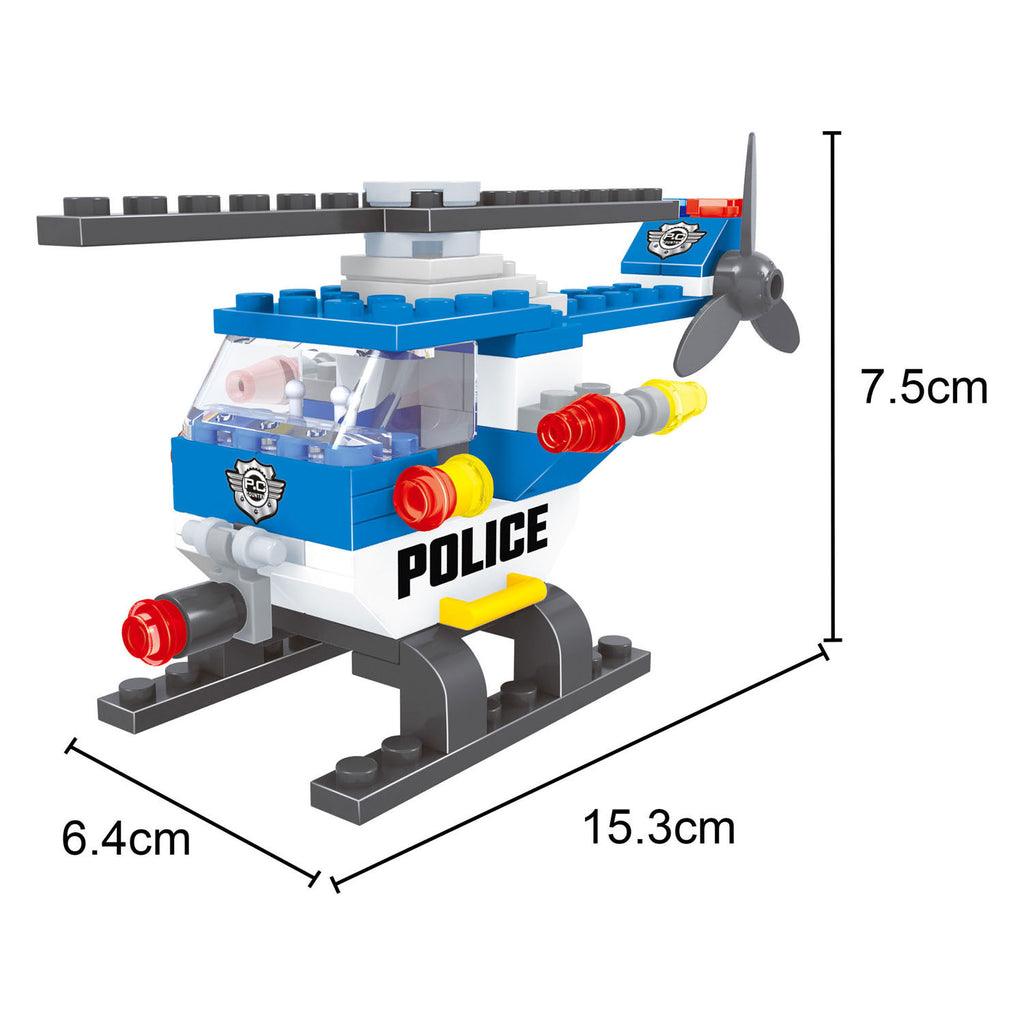 Lobbes Polizeihubschrauber-Bausatz - 68 Teile.