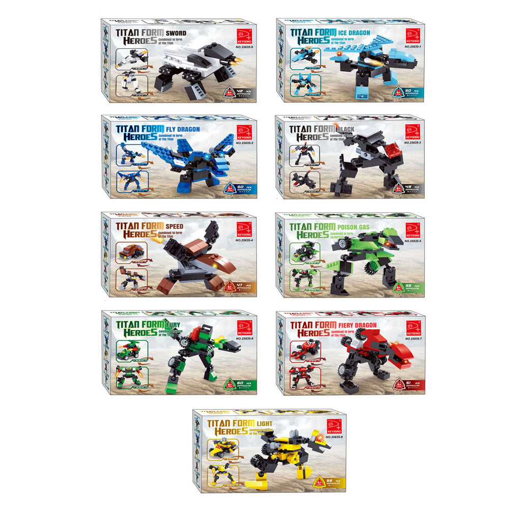 Titans Roboter-Baustein-Konstruktionsset 3-in-1