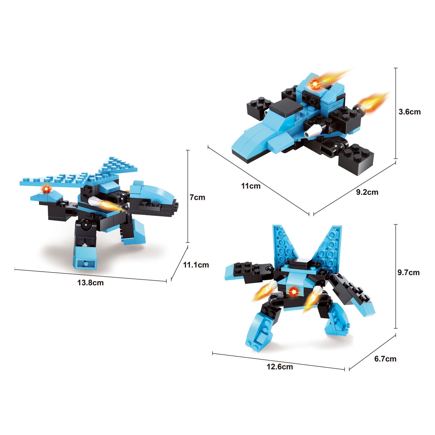 Titans Roboter-Baustein-Konstruktionsset 3-in-1