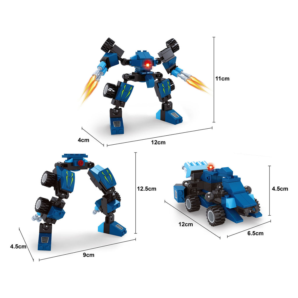 Lobbes Bauset Titan Transform Blau - 71 Teile.