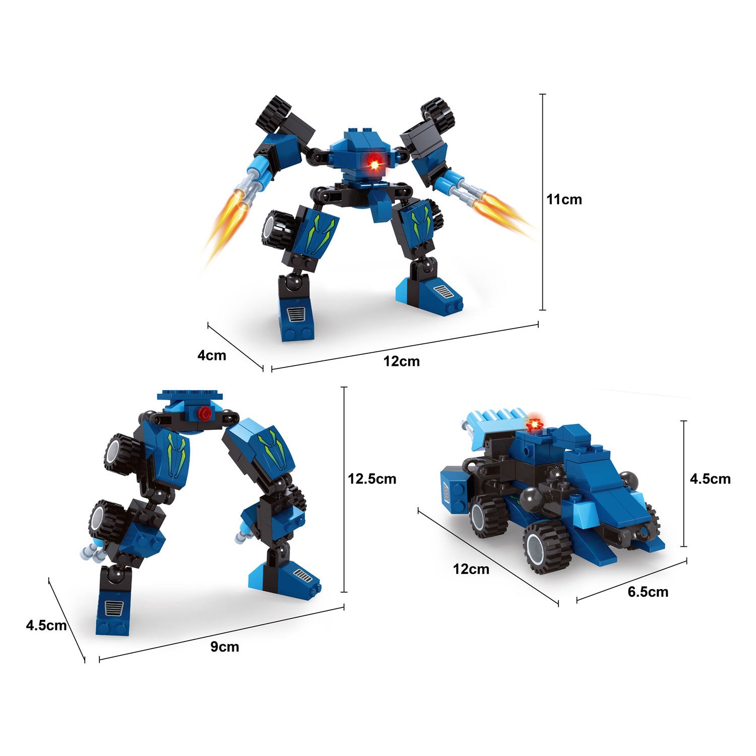 Lobbes Bauset Titan Transform Blau - 71 Teile.