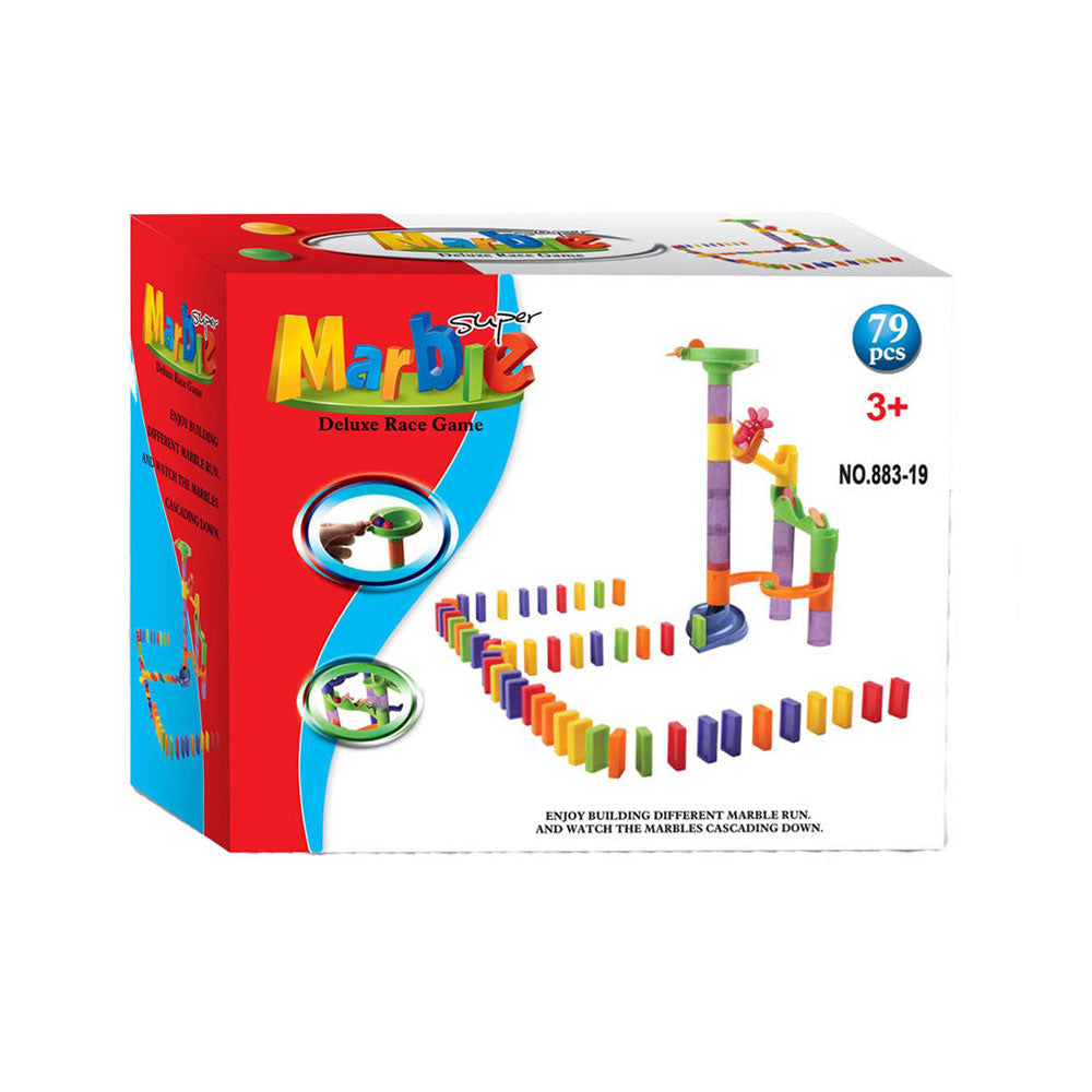 Murmelbahn-Domino-Set, 79-teilig.
