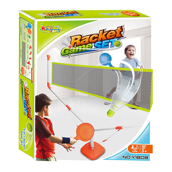 Tragbares Sportnetz mit Schlägern