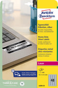 Merkloos sans marque avery ultra-sterke etiketten, zilver, 45,7 x 21,2 mm, permanent klevend
