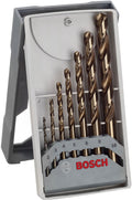 Bosch mini x-line pro set met 7 hss-co metaalboren
