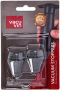 Vacuvin vacu vin wijnstoppers set van 2 – reserve afsluitdoppen voor wine saver – grijs