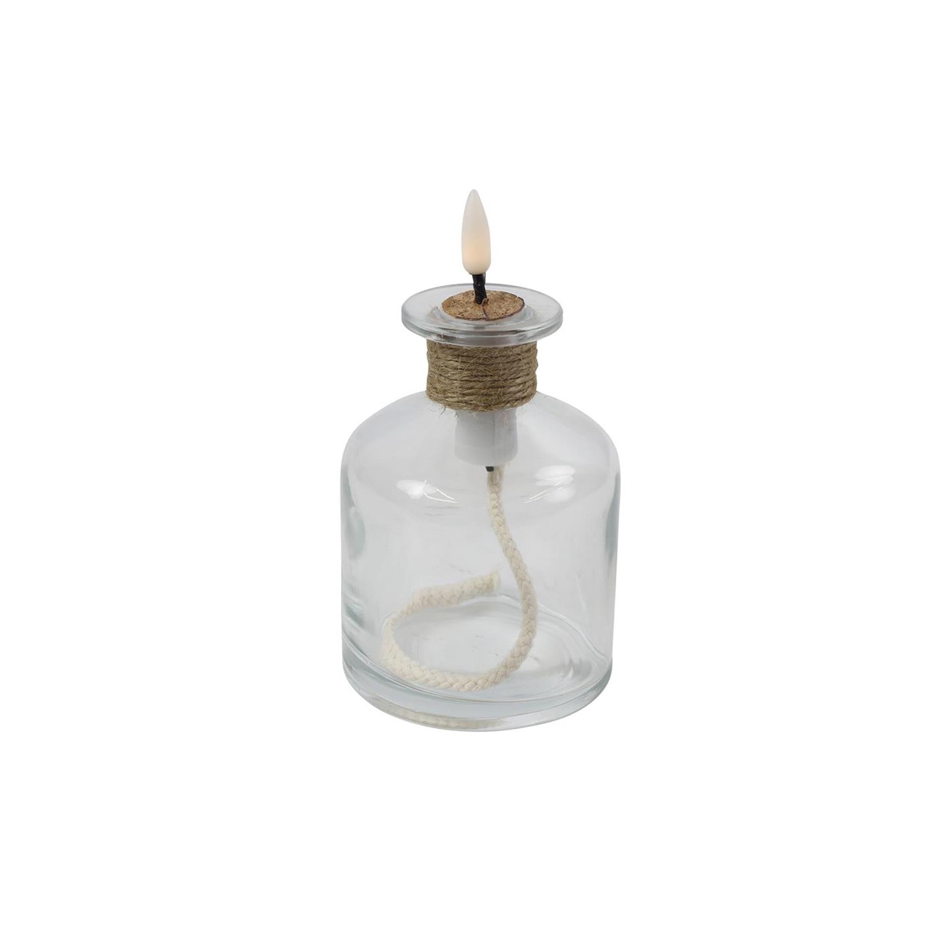 Countryfield led olielamp hoog lyon helder glas ø8xh14,5cm