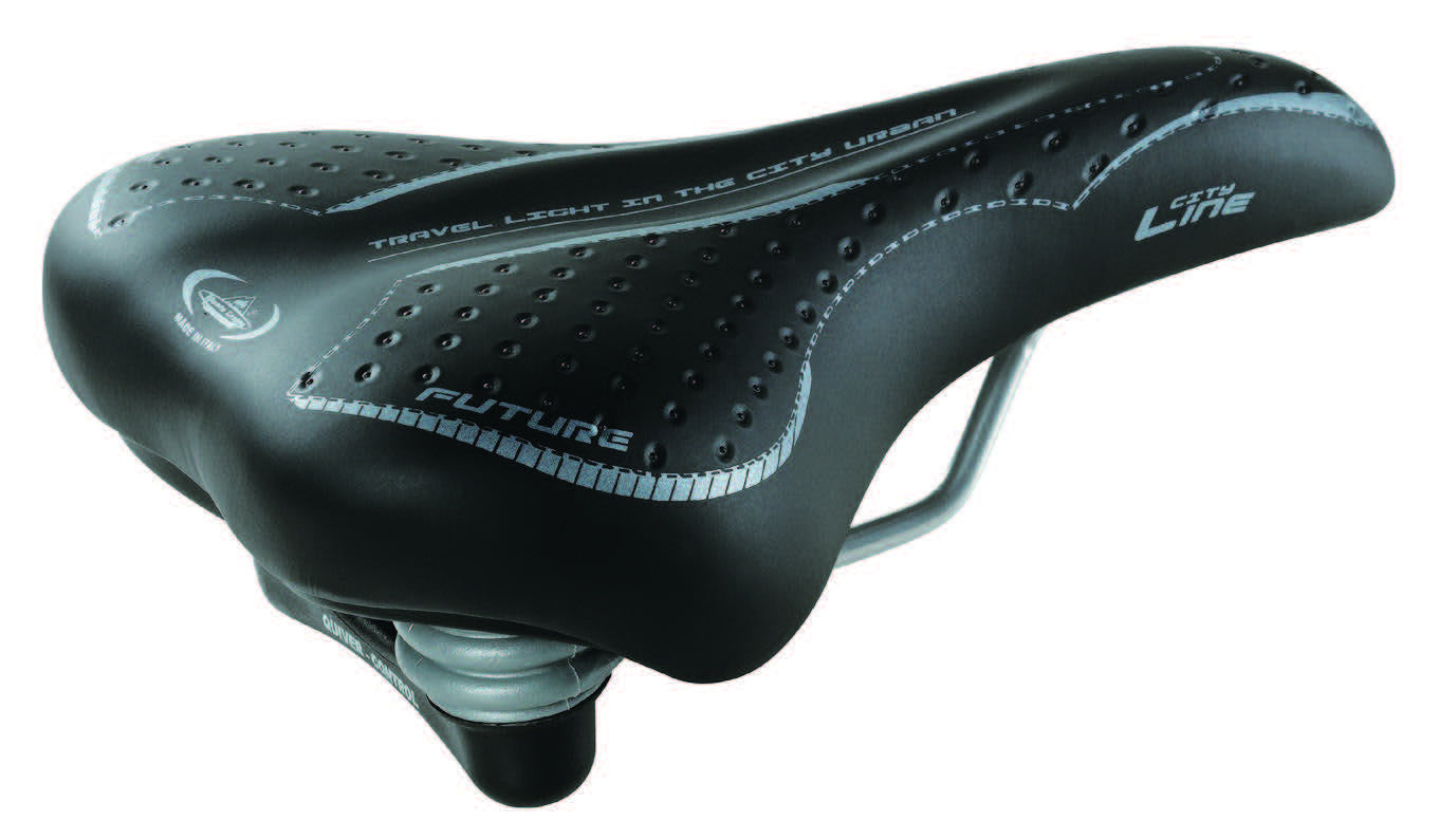 Selle Montegrappa Future Sattel Herren mit Elastomer schwarz auf Karte