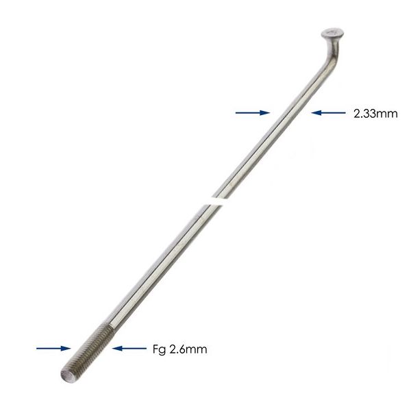 Buzaglo spaken 236-13 alpina ø2.33 mm fg 2.6 - zink (144 stuks)