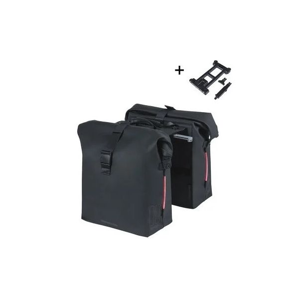Basil SoHo Nordlicht MIK 41-Liter-Doppelpacktasche – schwarz