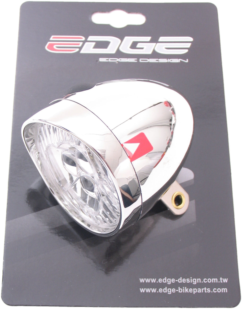 Edge koplamp retro 3 led aan uit - incl. batterijen - chroom