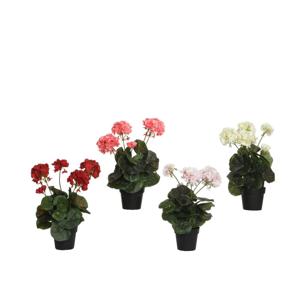 Decoris kunstbloemen in pot polyester 25x25x35cm