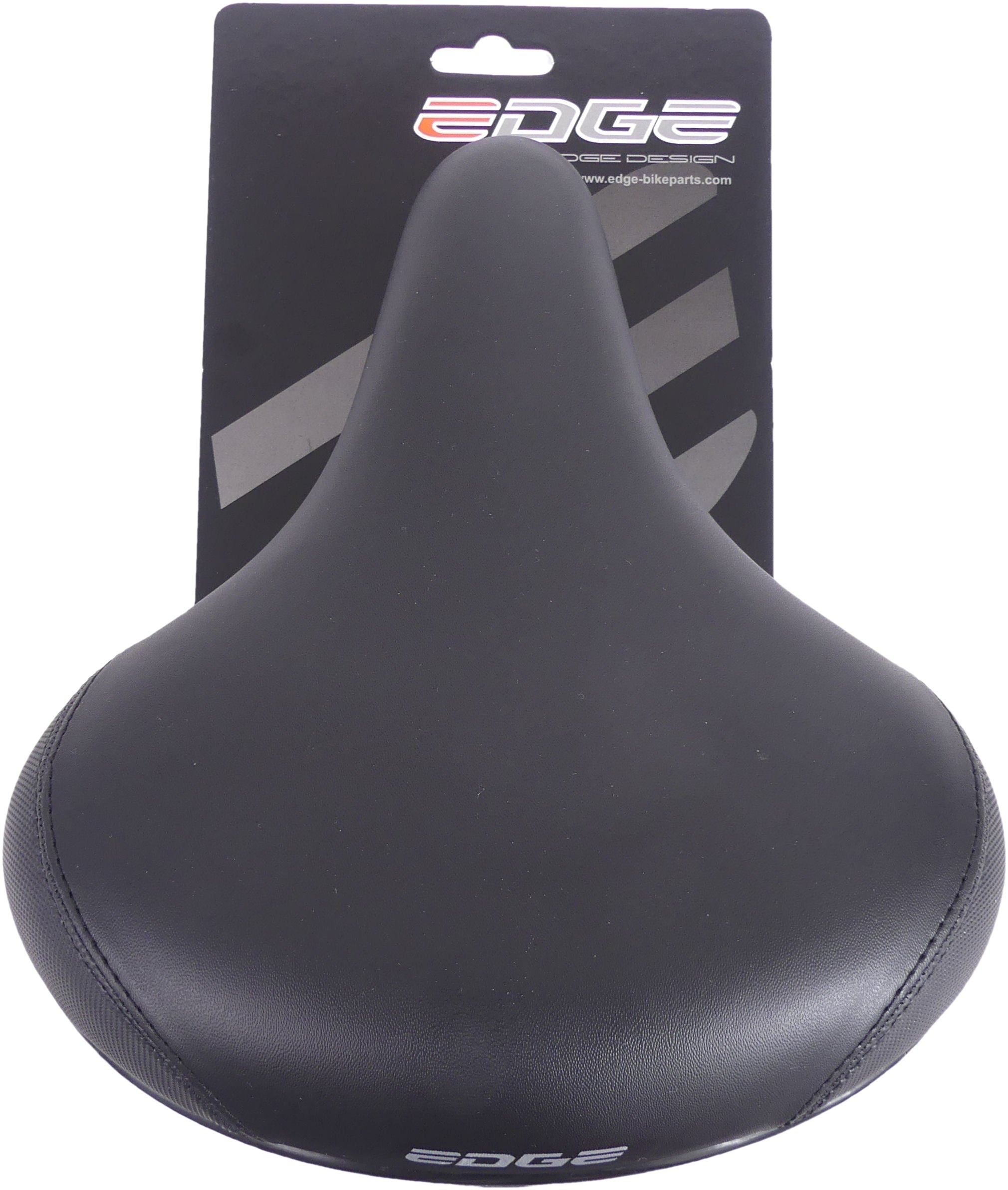 Edge fietszadel city protect met hoekbescherming - zwart