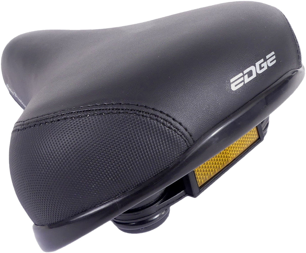 Edge fietszadel city protect met hoekbescherming - zwart