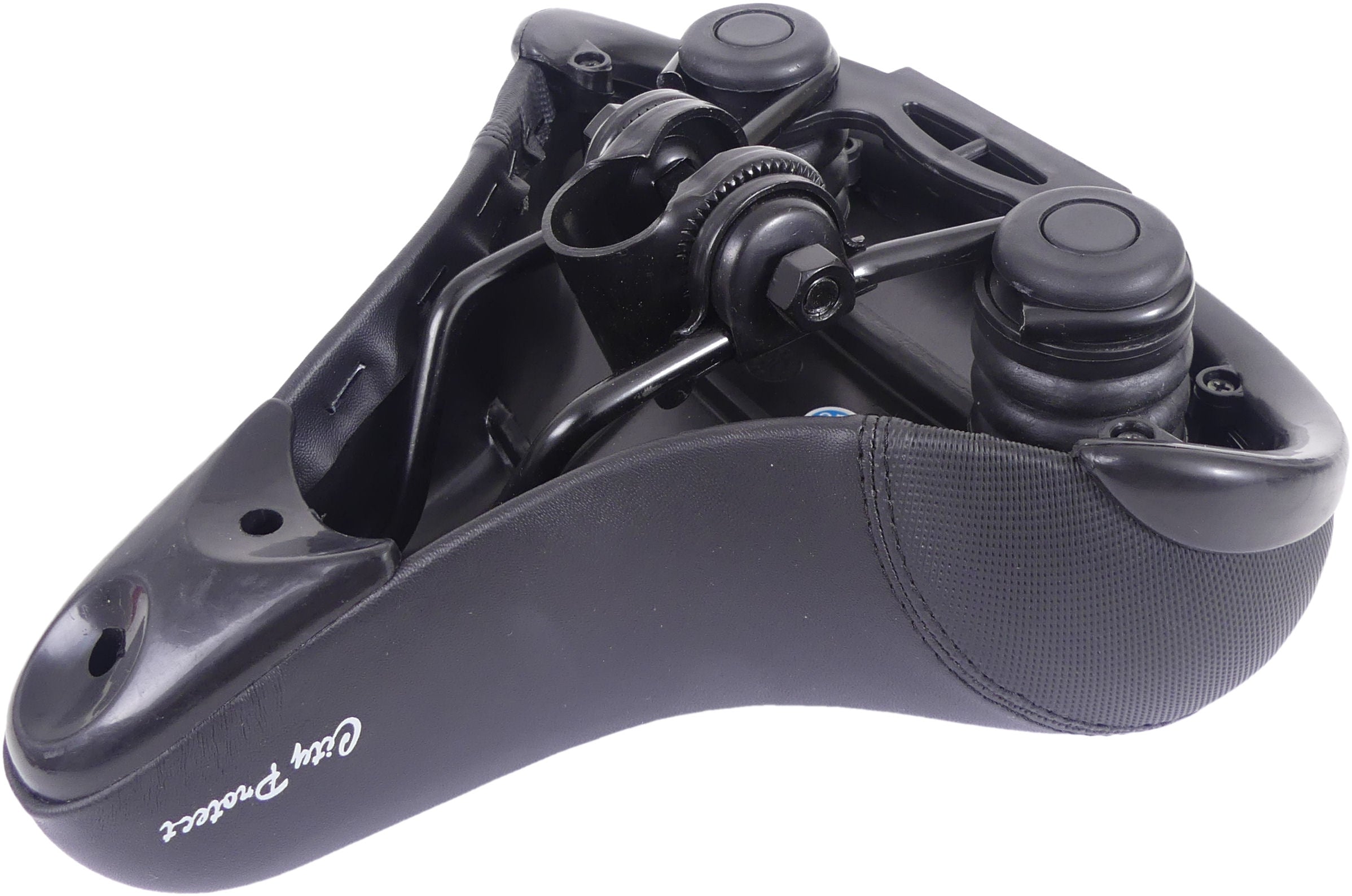 Edge fietszadel city protect met hoekbescherming - zwart