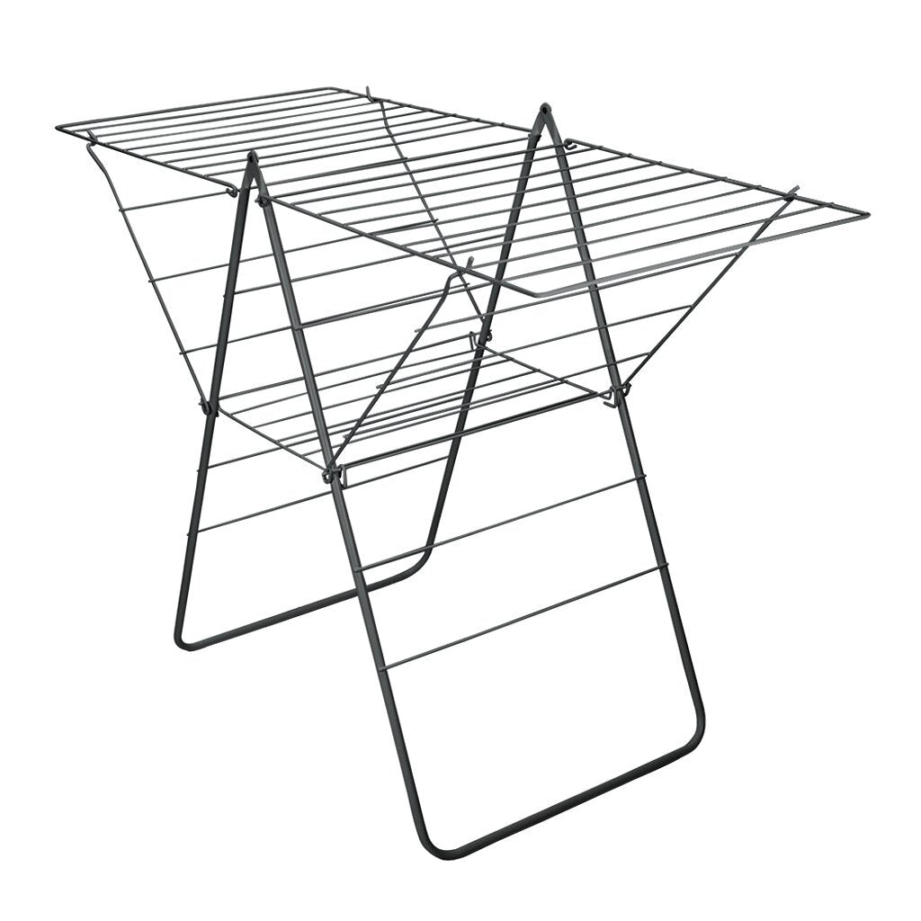 Metaltex rotterdam droogrek 25 m drooglijn 134x58x98 cm zwart