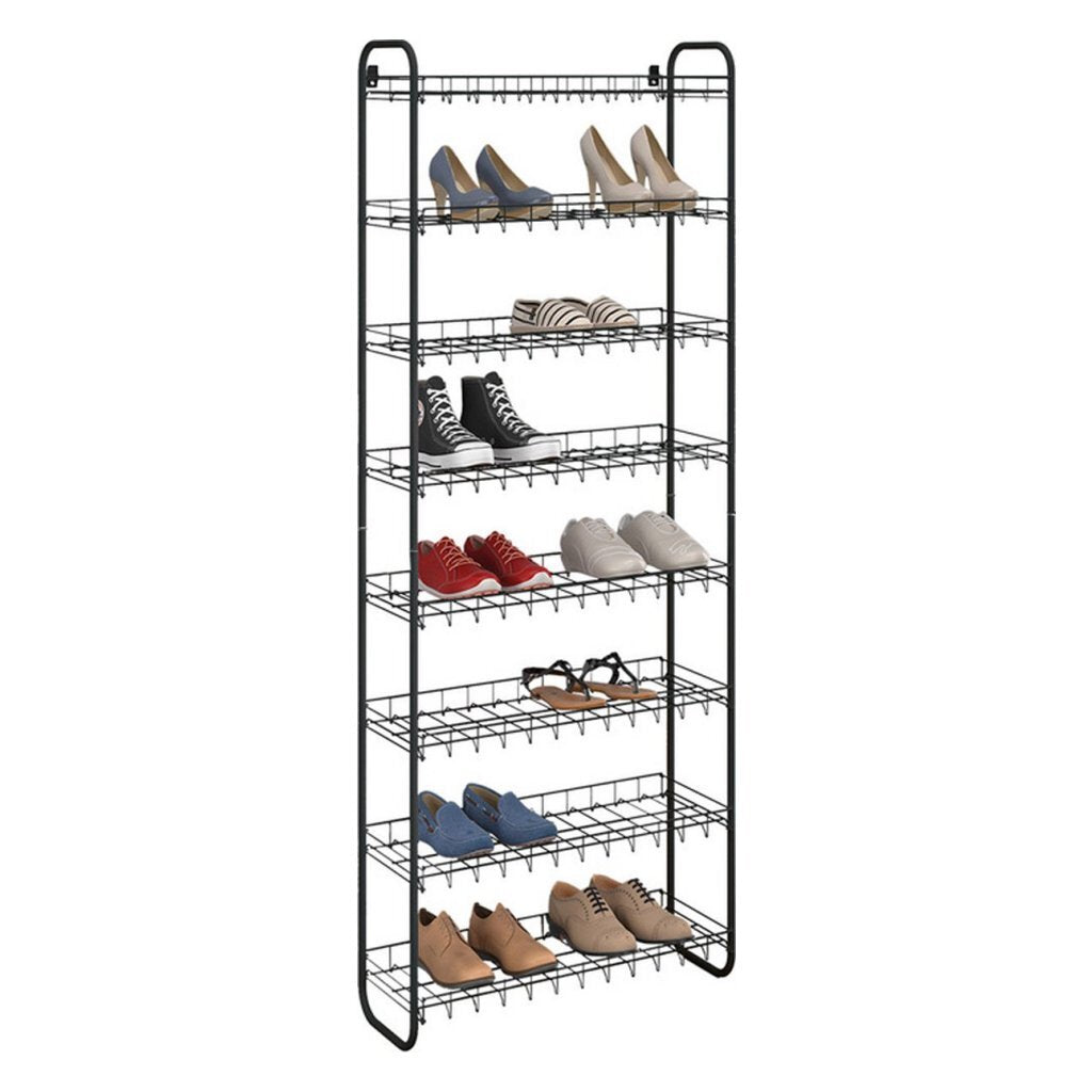 Metaltex Schuhregal, 8 Etagen, 64 x 23 x 165 cm, schwarz