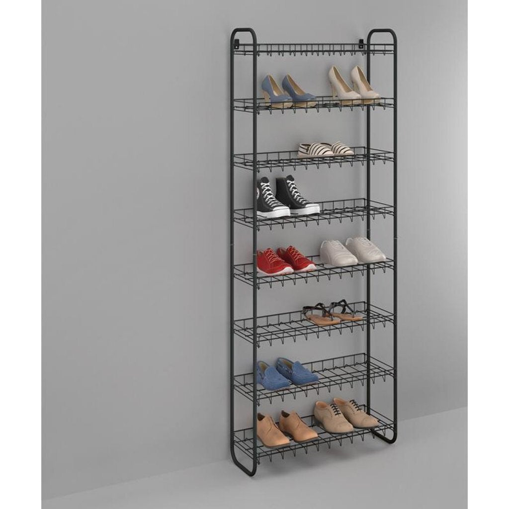Metaltex Schuhregal, 8 Etagen, 64 x 23 x 165 cm, schwarz