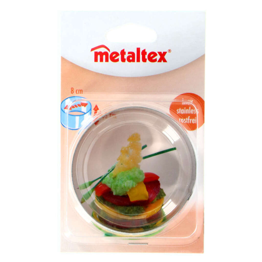 Metaltex bakring 8x4.5 cm rvs