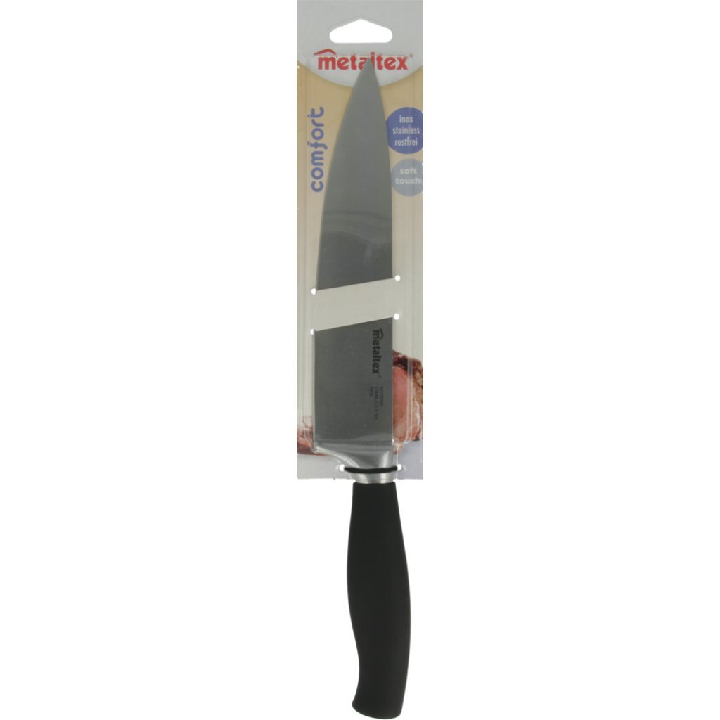 Tomado-Metaltex Metaltex Komfort-Küchenmesser 34 cm schwarzer Edelstahl