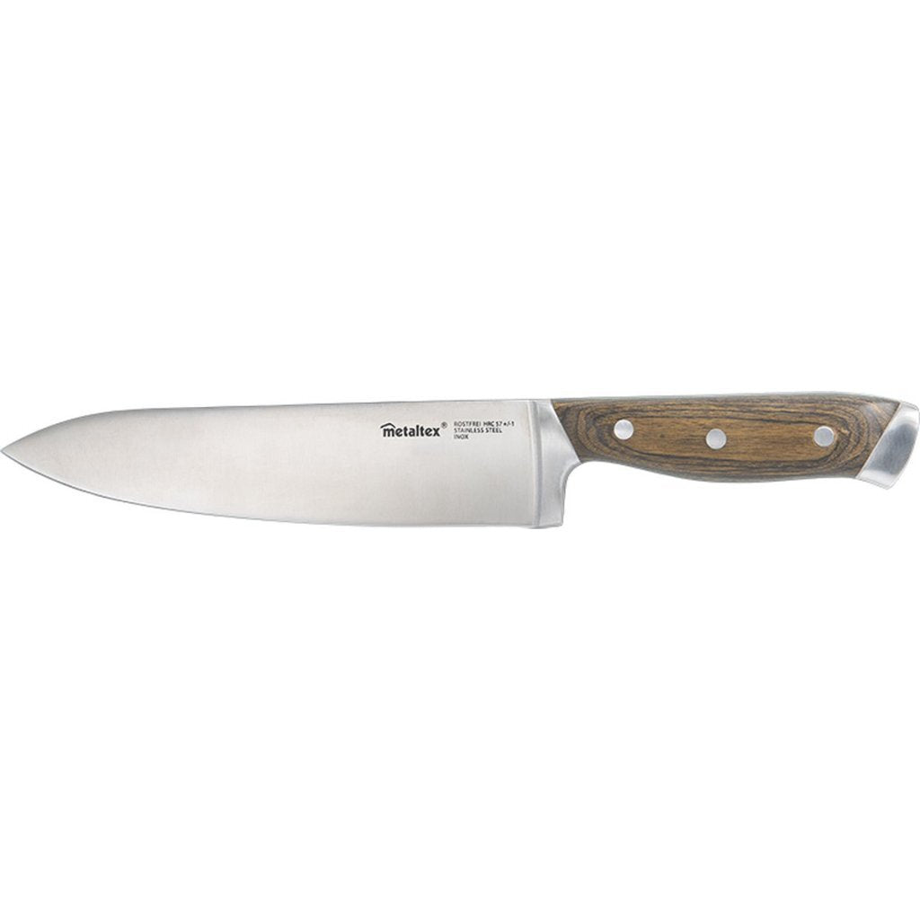 Metaltex Heritage Kochmesser mit Holzgriff, 34 cm