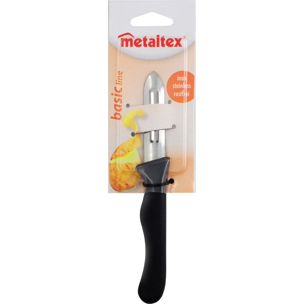Metaltex Basic Line Schälmesser 25 cm schwarzer Edelstahl