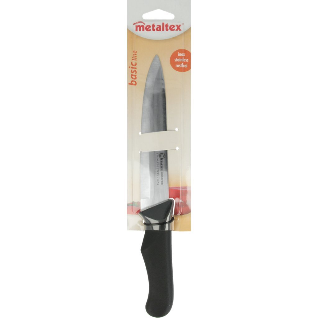 Metaltex basic line kookmes 28 cm zwart rvs
