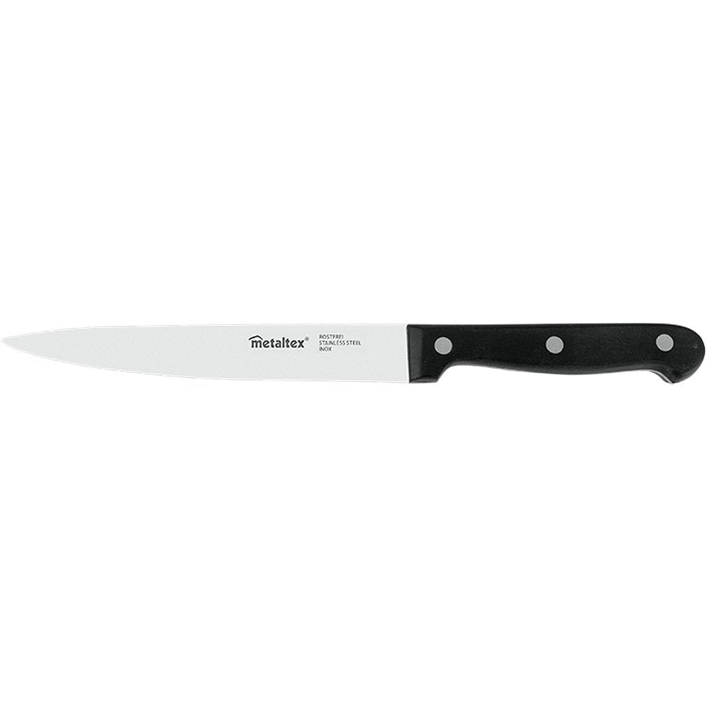 Metaltex professional universeel koksmes 28 cm zwart rvs
