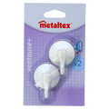 Metaltex-Haken mit Saugnäpfen, 2 Stück, weiß