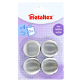 Metaltex magneten rond 4 stuks rvs