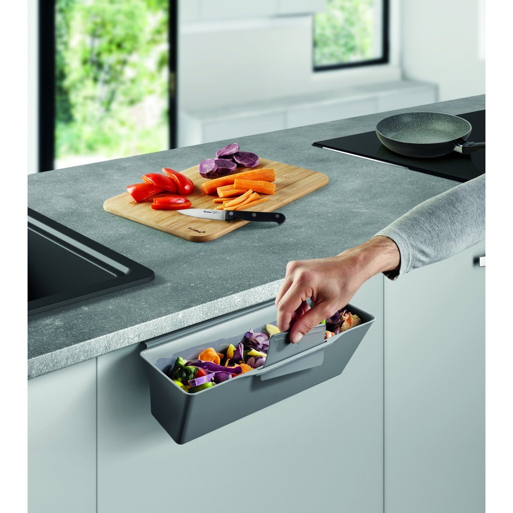 Metaltex Clean Tex Küchenabfalleimer 35x16x13 cm grau