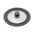 Metaltex Topfdeckel 20-24 cm Glas Silikon schwarz