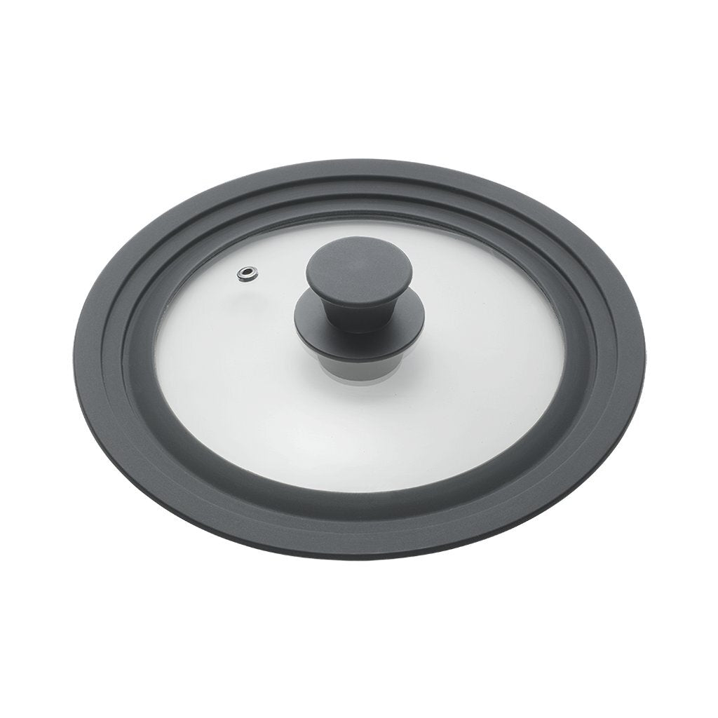 Metaltex Topfdeckel 20-24 cm Glas Silikon schwarz