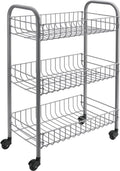 Metaltex tomado- siena keukentrolley met wielen 41x23x63 cm zilver