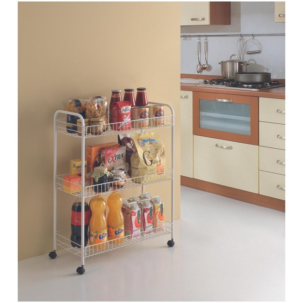 Tomado-Metaltex Grande Rollregal 64x31x84 cm silber