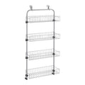 Metaltex deurrek 4 etages 17x45x103 cm zilver metaal