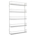 Metaltex platzsparendes Smart Kitchen Pepito Gewürzregal, 5 Ebenen, 36 x 8 x 58 cm, silber