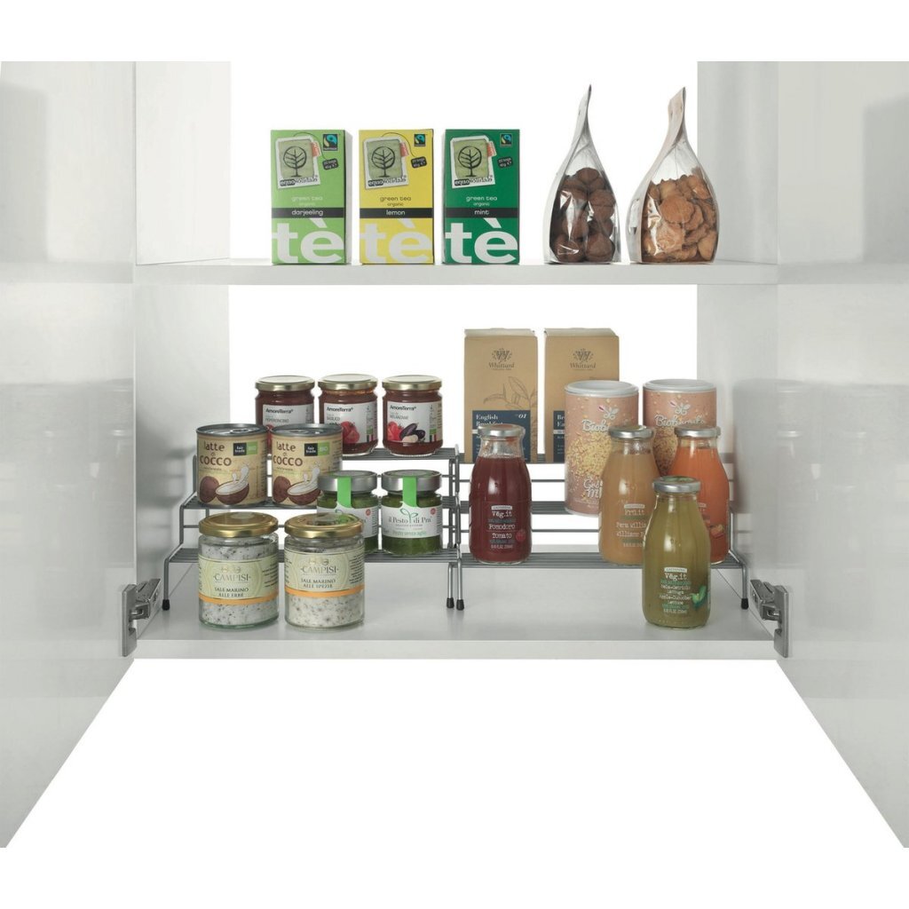 Metaltex Smart Kitchen 2-teiliges ausziehbares Gewürzregal 28 55x23x13 cm silber