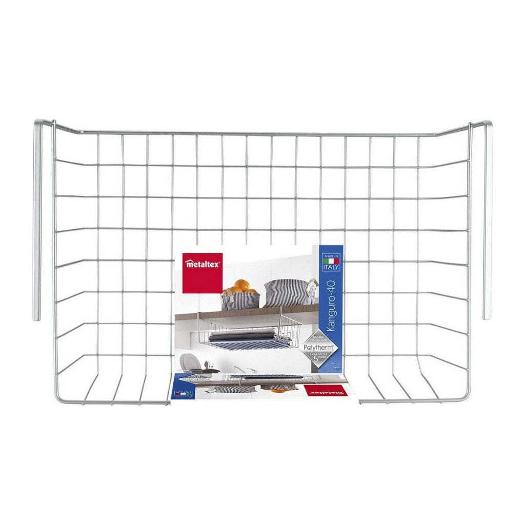 Metaltex Kanguro Aufbewahrungskorb 40x26x14 cm silber