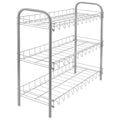 Metaltex Schuhregal, 3 Etagen, 64 x 23 x 59 cm, silber