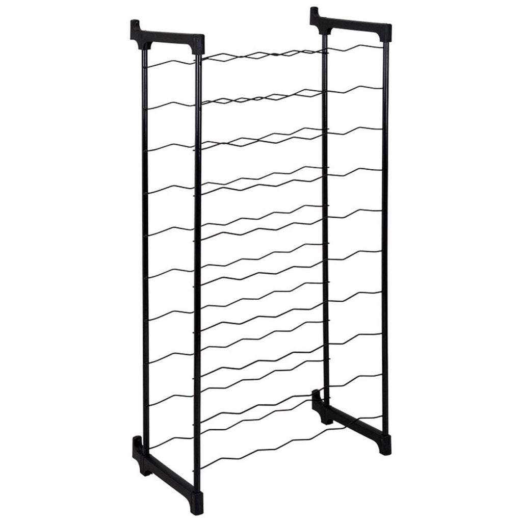 Tomado-metaltex barbera wijnrek voor 50 flessen 108x50x26 cm zwart