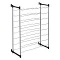 Metaltex Merlot Flaschenregal für 48 Flaschen, 59 x 26 x 85 cm, silber/schwarz