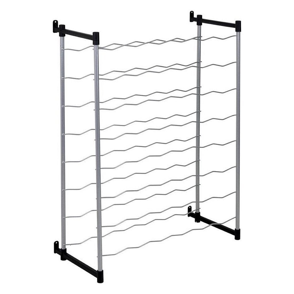 Metaltex Merlot Flaschenregal für 48 Flaschen, 59 x 26 x 85 cm, silber/schwarz