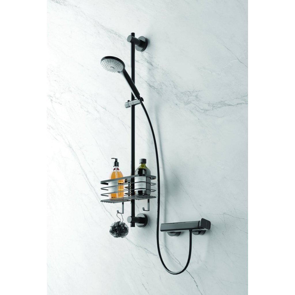 Metaltex Duschablage 29x11x15cm matt schwarz