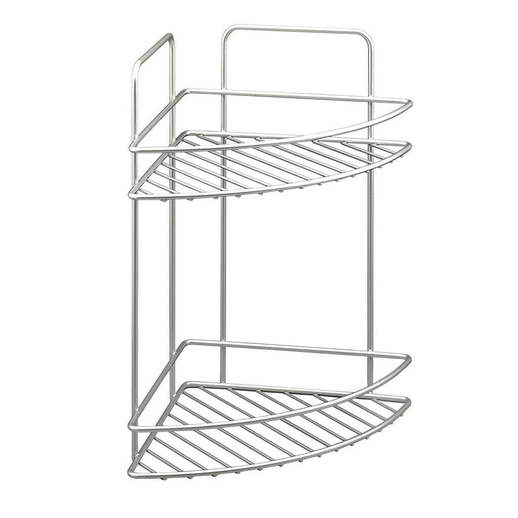 Tomado-Metaltex Tomado Metaltex Reflex Eck-Badezimmerregal 2-stöckig silbergrau