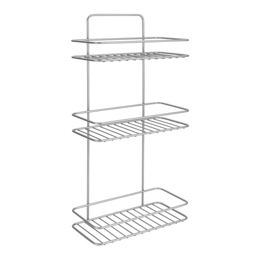 Metaltex Reflex Duschablage, 3-stöckig, 23 x 13 x 57 cm, silber